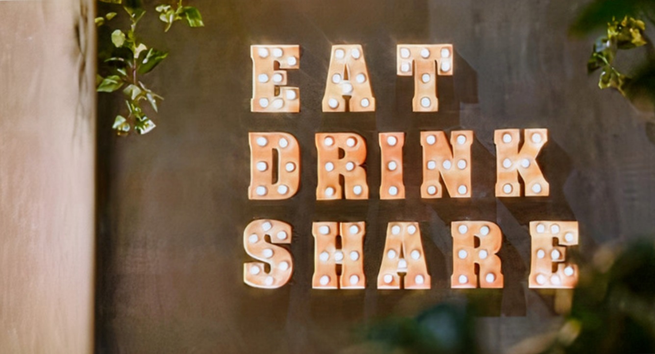 eat drink share kutu harf uretim